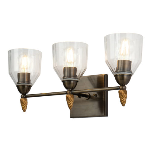 Modern Dimmable Felice 3 Light Vanity Light bathroom wall light fixture Dark Bronze-Lighting LumensBath/Flush Mounts