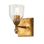 Modern Dimmable Felice 1 Light Wall Sconce In Gold Wall Lighting Fixtures Gold Wall Lamp for Living Room Bedroom Bathroom Hallway-Lighting LumensAccent Lamp