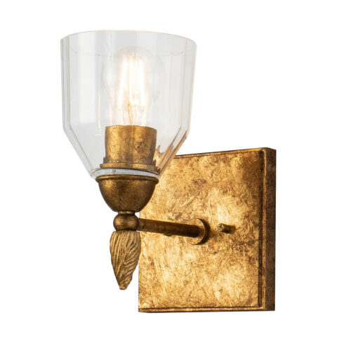 Modern Dimmable Felice 1 Light Wall Sconce In Gold Wall Lighting Fixtures Gold Wall Lamp for Living Room Bedroom Bathroom Hallway-Lighting LumensAccent Lamp