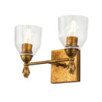 Modern Dimmable Felice 2 Light Vanity Light In Gold bathroom wall light fixture Gold-Lighting LumensBath/Flush Mounts