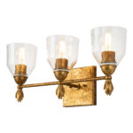 Modern Dimmable Felice 3 Light Vanity Light bathroom wall light fixture Gold-Lighting LumensBath/Flush Mounts