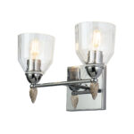 Modern Dimmable Felice 2 Light Vanity Light bathroom wall light fixture Polished Chrome-Lighting LumensBath/Flush Mounts