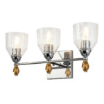 Modern Dimmable Felice 3 Light Vanity Light bathroom wall light fixture Polished Chrome-Lighting LumensBath/Flush Mounts