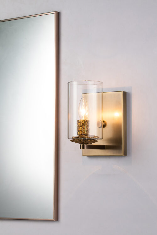 Modern Dimmable Bolivar 1-Light Wall Sconce Wall Lighting Fixtures Antique Brass Wall Lamp for Living Room Bedroom Bathroom Hallway-Lighting LumensAccent Lamp