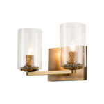 Modern Dimmable Bolivar 2-Light Vanity Light bathroom wall light fixture Antique Brass-Lighting LumensBath/Flush Mounts