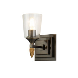 Modern Dimmable Vetiver 1 Light Dark Bronze With Gold Accent bathroom light fixture Dark Bronze-Lighting LumensBath/Flush Mounts