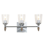 Modern Dimmable Vetiver Light Vanity In Silver With Gold Accents bathroom wall light fixture Polished Chrome-Lighting LumensBath/Flush Mounts