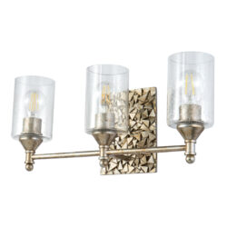 Modern Dimmable Mosaic 3-Light Vanity Light bathroom wall light fixture Silver-Lighting LumensBath/Flush Mounts