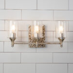 Modern Dimmable Mosaic 3-Light Vanity Light bathroom wall light fixture Silver-Lighting LumensBath/Flush Mounts