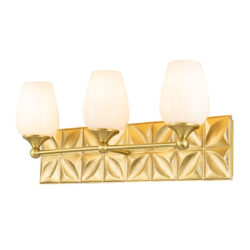 Modern Dimmable Epsilon Modern 3 Light Bath Vanity bathroom wall light fixture Aged Brass-Lighting LumensBath/Flush Mounts