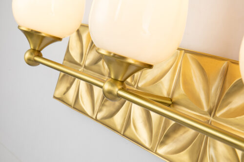 Modern Dimmable Epsilon Modern 3 Light Bath Vanity bathroom wall light fixture Aged Brass-Lighting LumensBath/Flush Mounts