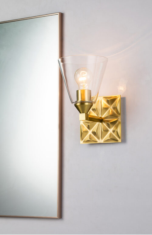 Modern Dimmable Alpha 1 Light Wall Sconce With Glass Wall Lighting Fixtures Aged Brass Wall Lamp for Living Room Bedroom Bathroom Hallway-Lighting LumensAccent Lamp