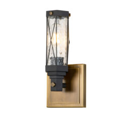 Modern Dimmable Abbey 1 Light Mid Century Modern Wall Sconce Wall Lighting Fixtures Weather Zinc+ Antique Brass Wall Lamp for Living Room Bedroom Bathroom Hallway-Lighting LumensAccent Lamp