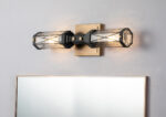 Modern Dimmable Abbey 2 Light Wall Vanity Sconce bathroom wall light fixture Weather Zinc+ Antique Brass Wall Lamp for Living Room Bedroom Bathroom Hallway-Lighting LumensAccent Lamp