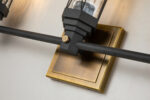 Modern Dimmable Abbey 3 Light Bath Lighting In Black And Brass Weather Zinc+ Antique Brass-Lighting LumensBath/Flush Mounts