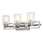 Modern Dimmable Estes 3 Light Bath Vanity bathroom wall light fixture Polished Chrome-Lighting LumensBath/Flush Mounts