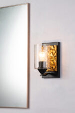 Modern Dimmable Bocage 1 Light Wall Sconce In Bronze And Gold Wall Lighting Fixtures Mate Black Wall Lamp for Living Room Bedroom Bathroom Hallway-Lighting LumensAccent Lamp