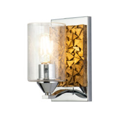 Modern Dimmable Bocage 1 Light Wall Sconce In Silver And Gold Wall Lighting Fixtures Polished Chrome Wall Lamp for Living Room Bedroom Bathroom Hallway-Lighting LumensAccent Lamp