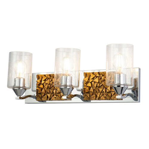 Modern Dimmable Bocage 3 Light Silver Bath Bar bathroom light fixture Polished Chrome-Lighting LumensBath/Flush Mounts