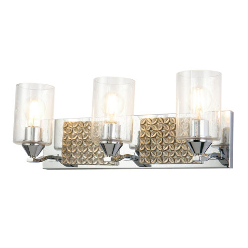 Modern Dimmable Arcadia 3 Light Bath Bar In Silver bathroom light fixture Polished Chrome-Lighting LumensBath/Flush Mounts