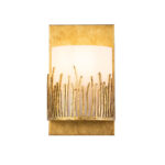 Modern Dimmable Sawgrass 1 Light Wall Sconce In Distressed Gold Wall Lighting Fixtures Gold Wall Lamp for Living Room Bedroom Bathroom Hallway-Lighting LumensAccent Lamp