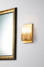 Modern Dimmable Sawgrass 1 Light Wall Sconce In Distressed Gold Wall Lighting Fixtures Gold Wall Lamp for Living Room Bedroom Bathroom Hallway-Lighting LumensAccent Lamp