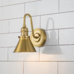 Modern Dimmable Provence 1 Light Bath Sconce In Aged Brass Wall Lighting Fixtures Aged Brass Wall Lamp for Living Room Bedroom Bathroom Hallway-Lighting LumensAccent Lamp