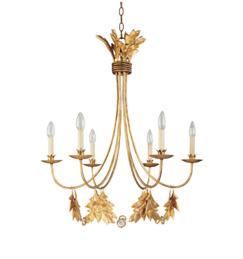 Modern Hanging Sweet Olive French Rustic Metal and Crystal 6 Lt Chandelier in Antiqued Gold Pendant Ceiling Lighting Fixture Distressed Gold for Dining Room Bedroom Kitchen Island Living Room-Lighting LumensPendant Lights