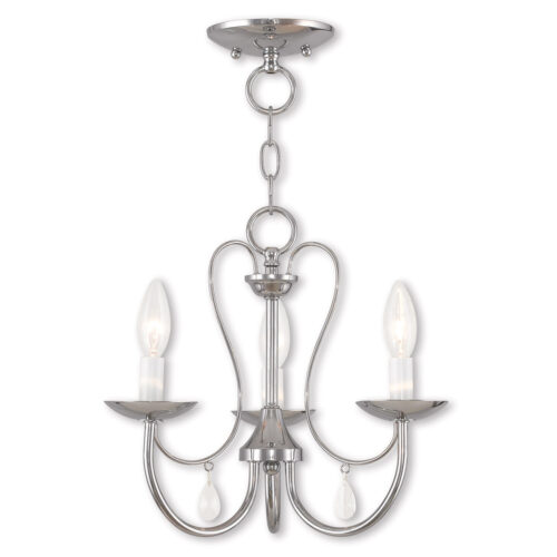 3 Light Polished Chrome Chandelier with Steel base material-Lighting LumensChandeliers