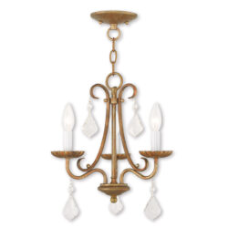 3 Light AGL Mini Chandelier with Steel base material-Lighting LumensChandeliers