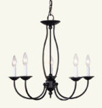 5 Light Bronze Chandelier with Steel base material-Lighting LumensChandeliers