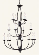 16 Light Bronze Chandelier with Steel base material-Lighting LumensChandeliers