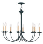 8 Light Black Chandelier with Steel base material-Lighting LumensChandeliers