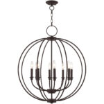 8 Light Bronze Chandelier with Steel base material-Lighting LumensChandeliers