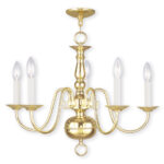 5 Light Polished Brass Chandelier with Steel base material-Lighting LumensChandeliers