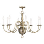 8 Light Antique Brass Chandelier with Steel base material-Lighting LumensChandeliers