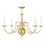 8 Light Polished Brass Chandelier with Steel base material-Lighting LumensChandeliers