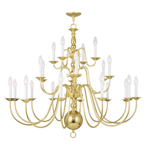 22 Light Polished Brass Chandelier with Steel base material-Lighting LumensChandeliers