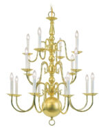 16 Light Polished Brass Chandelier with Steel base material-Lighting LumensChandeliers