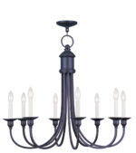 8 Light Olde Bronze Chandelier with Steel base material-Lighting LumensChandeliers