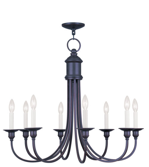 8 Light Olde Bronze Chandelier with Steel base material-Lighting LumensChandeliers