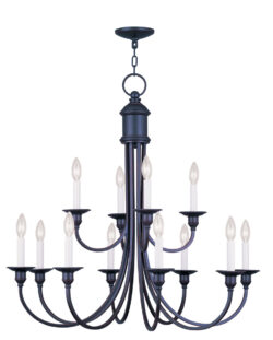 12 Light Olde Bronze Chandelier with Steel base material-Lighting LumensChandeliers