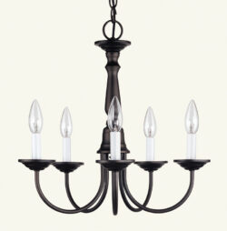 5 Light Bronze Chandelier with Steel base material-Lighting LumensChandeliers