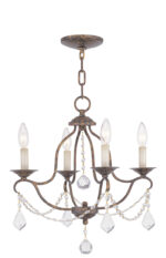 4 Light Verona Bronze Mini Chandelier with Steel base material-Lighting LumensChandeliers