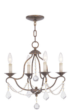 4 Light Verona Bronze Mini Chandelier with Steel base material-Lighting LumensChandeliers