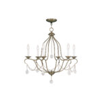 6 Light Antique Brass Chandelier with Steel base material-Lighting LumensChandeliers