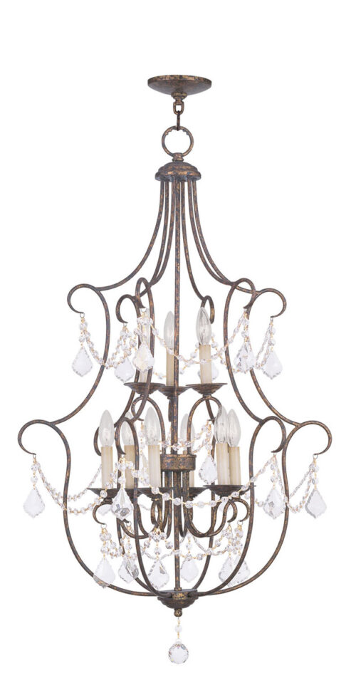 9 Light Venetian Golden Bronze Foyer with Steel base material-Lighting LumensChandeliers