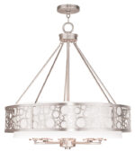 3 Light Vintage Gold Leaf Ceiling Light fixture with Hand Crafted Gold Dusted Glasss Shade-Lighting LumensChandeliers