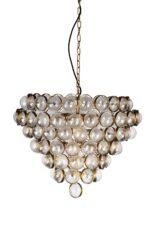 Modern Hanging Bouquet Textured Glass Antiqued Finish Chandelier Pendant Ceiling Lighting Fixture Aged Brass for Dining Room Bedroom Kitchen Island Living Room-Lighting LumensPendant Lights