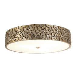 Modern Dimmable Mosaic 3-Light Flush in Silver Ceiling Lighting Fixtures Ceiling Lamp for Kitchen Island Living Room Bedroom Hallway Laundry Entryway Silver-Lighting LumensAccent Lamp